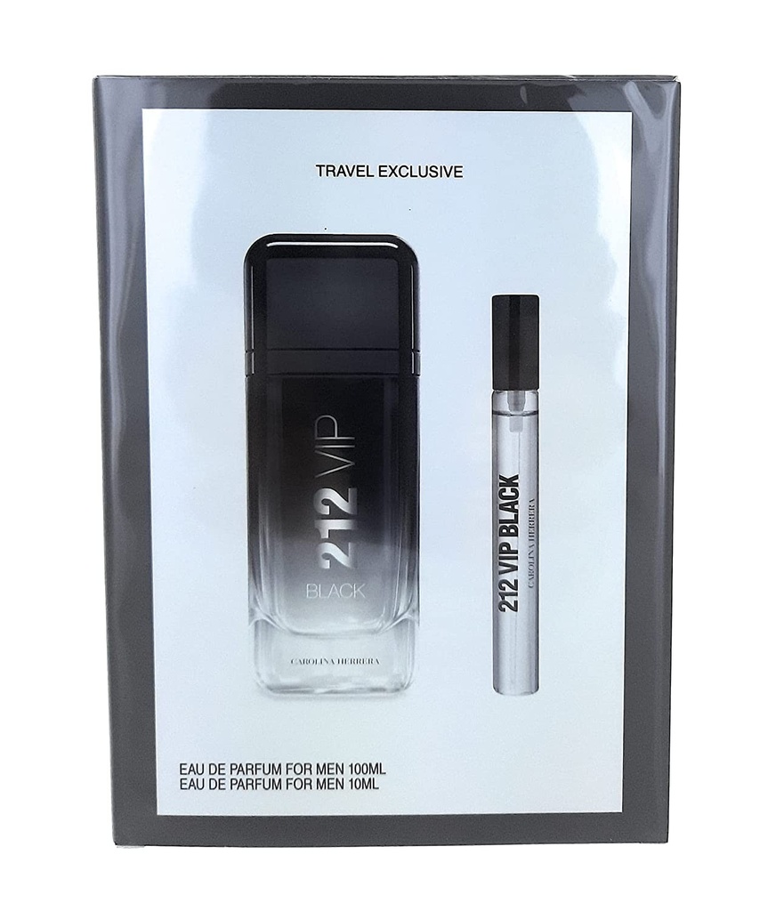 [Carolina Herrera] Carolina Herrera 212 VIP Black 3.4 2PC Men Travel Set